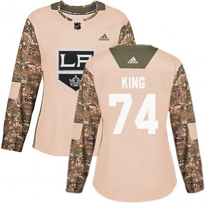 Women's Authentic Los Angeles Kings Dwight King Adidas Veterans Day Practice Jersey - Camo