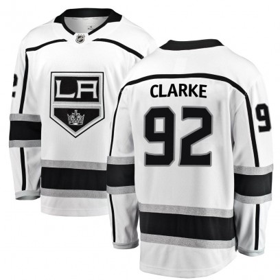 Men's Breakaway Los Angeles Kings Brandt Clarke Fanatics Branded Away Jersey - White