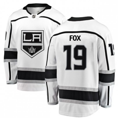 Men's Breakaway Los Angeles Kings Jim Fox Fanatics Branded Away Jersey - White