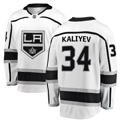 Men's Breakaway Los Angeles Kings Arthur Kaliyev Fanatics Branded Away Jersey - White