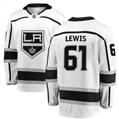 Men's Breakaway Los Angeles Kings Trevor Lewis Fanatics Branded Away Jersey - White