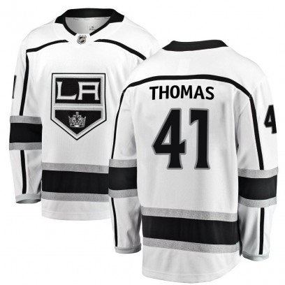 Men's Breakaway Los Angeles Kings Akil Thomas Fanatics Branded Away Jersey - White