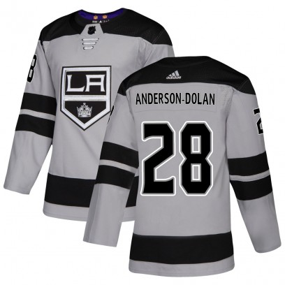 Men's Authentic Los Angeles Kings Jaret Anderson-Dolan Adidas Alternate Jersey - Gray