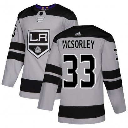 Men's Authentic Los Angeles Kings Marty Mcsorley Adidas Alternate Jersey - Gray