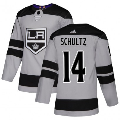 Men's Authentic Los Angeles Kings Dave Schultz Adidas Alternate Jersey - Gray