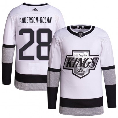 Youth Authentic Los Angeles Kings Jaret Anderson-Dolan Adidas 2021/22 Alternate Primegreen Pro Player Jersey - White