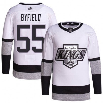 Youth Authentic Los Angeles Kings Quinton Byfield Adidas 2021/22 Alternate Primegreen Pro Player Jersey - White