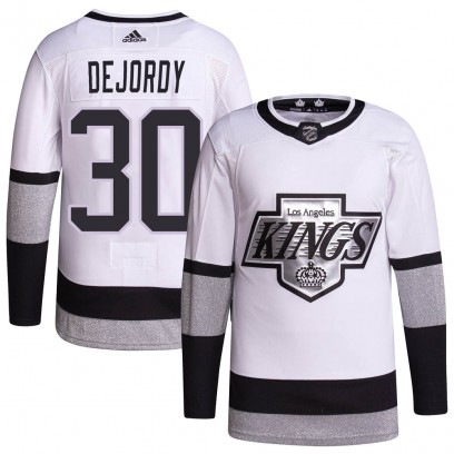 Youth Authentic Los Angeles Kings Denis Dejordy Adidas 2021/22 Alternate Primegreen Pro Player Jersey - White