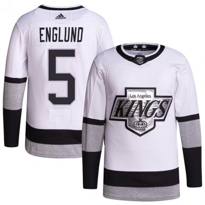 Youth Authentic Los Angeles Kings Andreas Englund Adidas 2021/22 Alternate Primegreen Pro Player Jersey - White