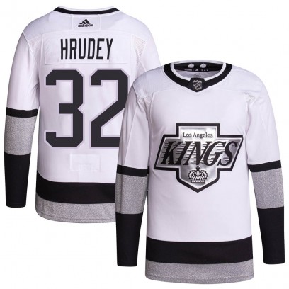 Youth Authentic Los Angeles Kings Kelly Hrudey Adidas 2021/22 Alternate Primegreen Pro Player Jersey - White