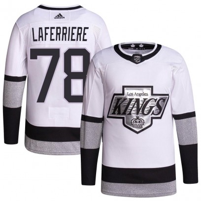 Youth Authentic Los Angeles Kings Alex Laferriere Adidas 2021/22 Alternate Primegreen Pro Player Jersey - White