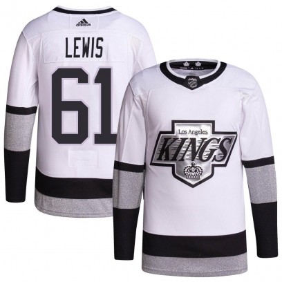 Youth Authentic Los Angeles Kings Trevor Lewis Adidas 2021/22 Alternate Primegreen Pro Player Jersey - White