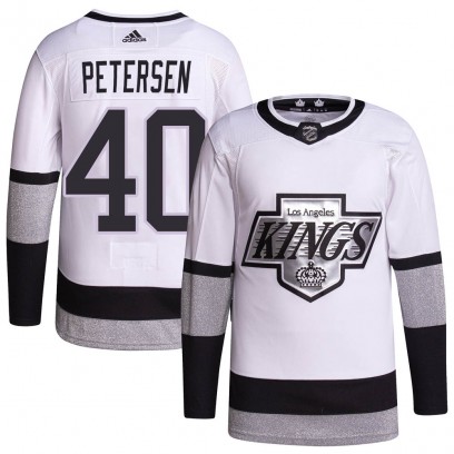 Youth Authentic Los Angeles Kings Cal Petersen Adidas 2021/22 Alternate Primegreen Pro Player Jersey - White