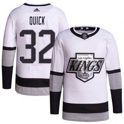 Youth Authentic Los Angeles Kings Jonathan Quick Adidas 2021/22 Alternate Primegreen Pro Player Jersey - White