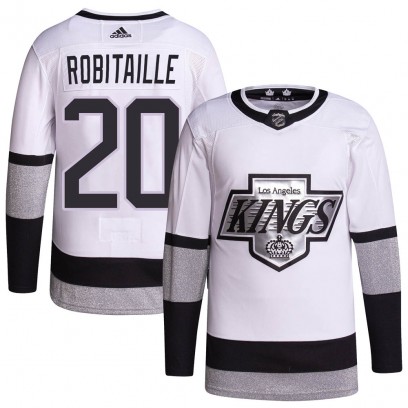Youth Authentic Los Angeles Kings Luc Robitaille Adidas 2021/22 Alternate Primegreen Pro Player Jersey - White