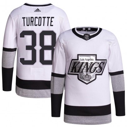 Youth Authentic Los Angeles Kings Alex Turcotte Adidas 2021/22 Alternate Primegreen Pro Player Jersey - White