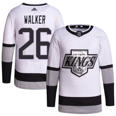 Youth Authentic Los Angeles Kings Sean Walker Adidas 2021/22 Alternate Primegreen Pro Player Jersey - White