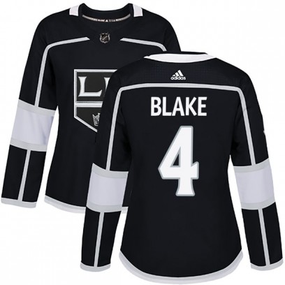 Women's Authentic Los Angeles Kings Rob Blake Adidas Home Jersey - Black
