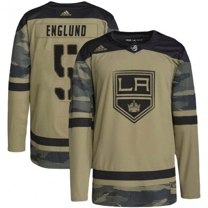 Youth Authentic Los Angeles Kings Andreas Englund Adidas Military Appreciation Practice Jersey - Camo