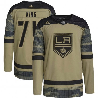Youth Authentic Los Angeles Kings Dwight King Adidas Military Appreciation Practice Jersey - Camo