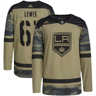 Youth Authentic Los Angeles Kings Trevor Lewis Adidas Military Appreciation Practice Jersey - Camo