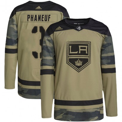 Youth Authentic Los Angeles Kings Dion Phaneuf Adidas Military Appreciation Practice Jersey - Camo
