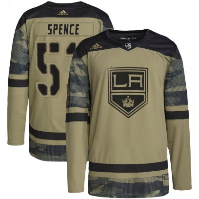 Youth Authentic Los Angeles Kings Jordan Spence Adidas Military Appreciation Practice Jersey - Camo