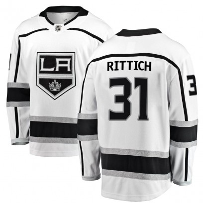 Youth Breakaway Los Angeles Kings David Rittich Fanatics Branded Away Jersey - White