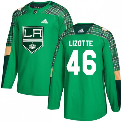 Men's Authentic Los Angeles Kings Blake Lizotte Adidas St. Patrick's Day Practice Jersey - Green
