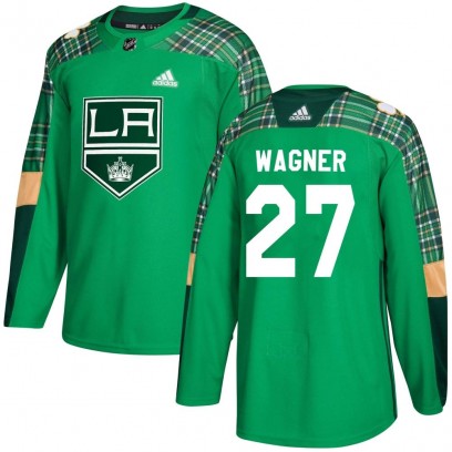 Men's Authentic Los Angeles Kings Austin Wagner Adidas St. Patrick's Day Practice Jersey - Green