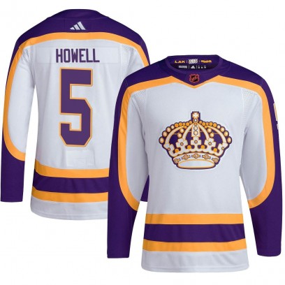 Men's Authentic Los Angeles Kings Harry Howell Adidas Reverse Retro 2.0 Jersey - White