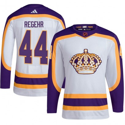 Men's Authentic Los Angeles Kings Robyn Regehr Adidas Reverse Retro 2.0 Jersey - White