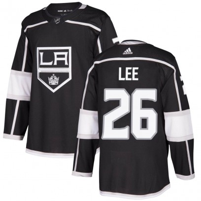 Youth Authentic Los Angeles Kings Andre Lee Adidas Home Jersey - Black