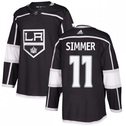 Youth Authentic Los Angeles Kings Charlie Simmer Adidas Home Jersey - Black