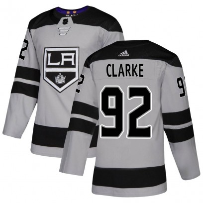 Youth Authentic Los Angeles Kings Brandt Clarke Adidas Alternate Jersey - Gray