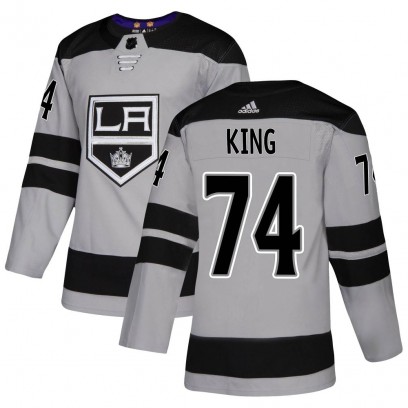 Youth Authentic Los Angeles Kings Dwight King Adidas Alternate Jersey - Gray