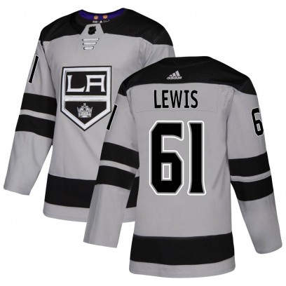 Youth Authentic Los Angeles Kings Trevor Lewis Adidas Alternate Jersey - Gray