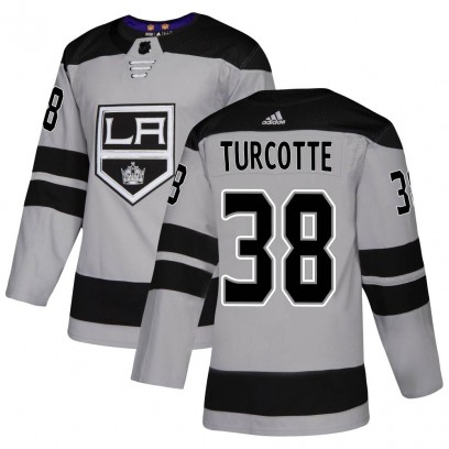 Youth Authentic Los Angeles Kings Alex Turcotte Adidas Alternate Jersey - Gray