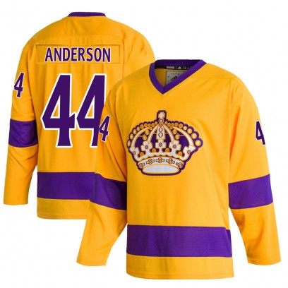 Youth Authentic Los Angeles Kings Mikey Anderson Adidas Classics Jersey - Gold
