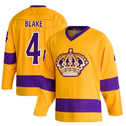 Youth Authentic Los Angeles Kings Rob Blake Adidas Classics Jersey - Gold