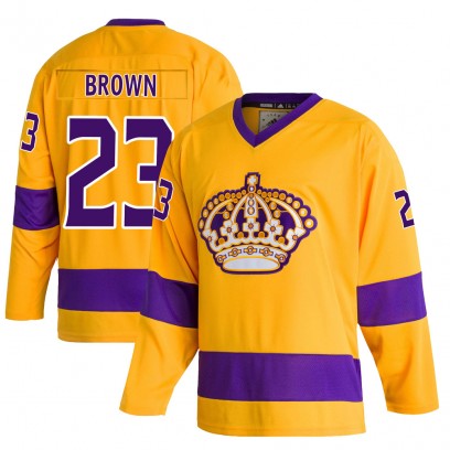 Youth Authentic Los Angeles Kings Dustin Brown Adidas Classics Jersey - Gold