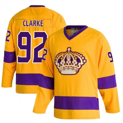 Youth Authentic Los Angeles Kings Brandt Clarke Adidas Classics Jersey - Gold