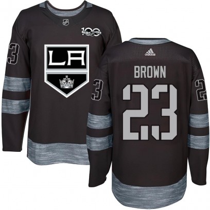 Men's Authentic Los Angeles Kings Dustin Brown 1917-2017 100th Anniversary Jersey - Black