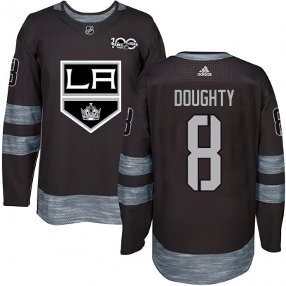 Men's Authentic Los Angeles Kings Drew Doughty 1917-2017 100th Anniversary Jersey - Black