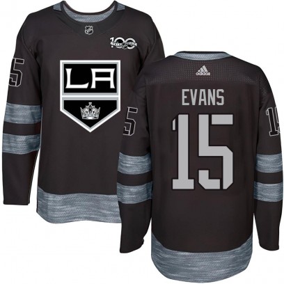Men's Authentic Los Angeles Kings Daryl Evans 1917-2017 100th Anniversary Jersey - Black
