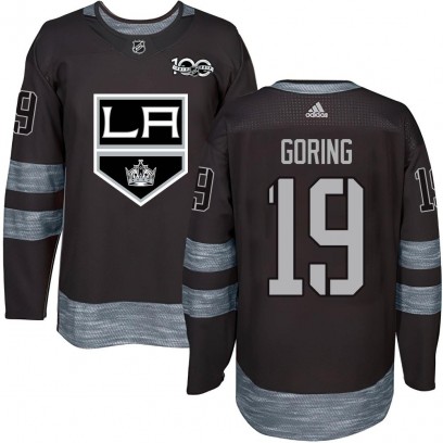 Men's Authentic Los Angeles Kings Butch Goring 1917-2017 100th Anniversary Jersey - Black