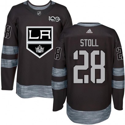 Men's Authentic Los Angeles Kings Jarret Stoll 1917-2017 100th Anniversary Jersey - Black