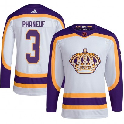 Youth Authentic Los Angeles Kings Dion Phaneuf Adidas Reverse Retro 2.0 Jersey - White