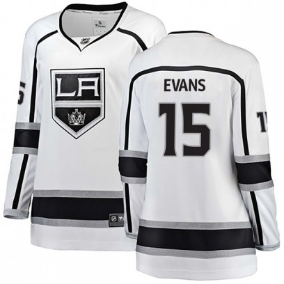 Women's Breakaway Los Angeles Kings Daryl Evans Fanatics Branded Away Jersey - White