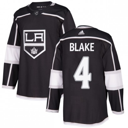 Men's Authentic Los Angeles Kings Rob Blake Adidas Home Jersey - Black